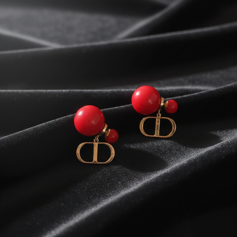 Double Side Pearl Stud Women Fashion Earrings S4932320