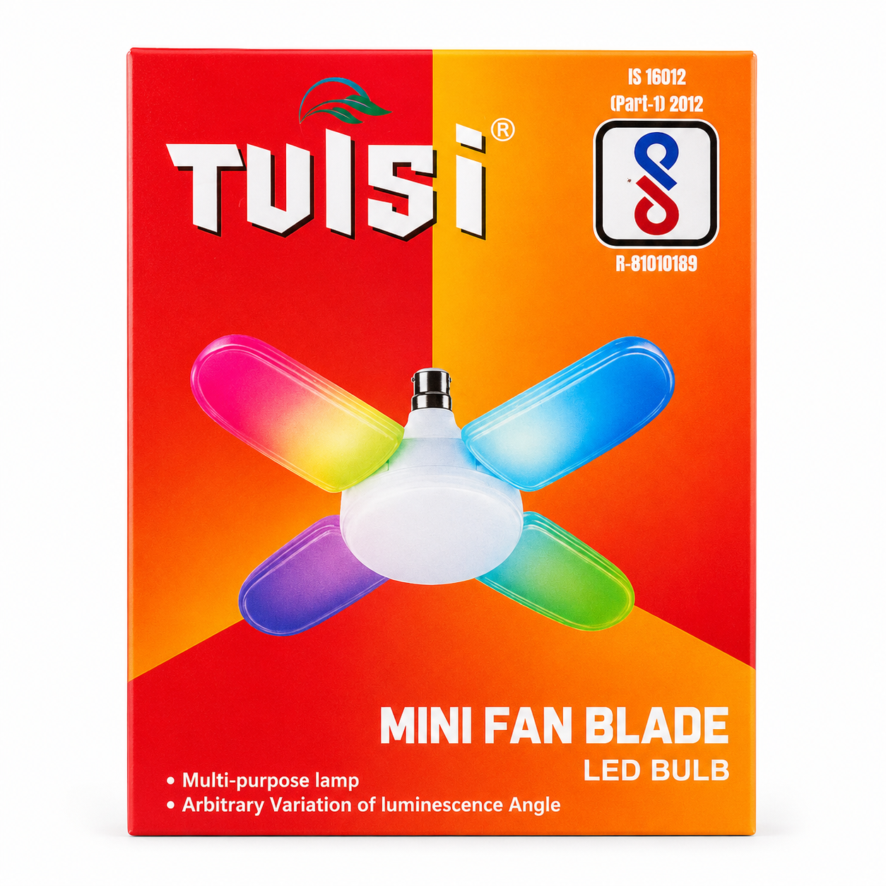 Tulsi Mini Fan Blade LED Bulb | Foldable 4 Blade Ceiling Light