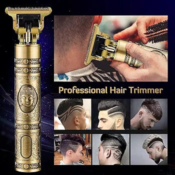 Cordless Rechargeable Hair & Beard Metal Trimmer for Men – Precision Body Grooming Clipper for Home & Salon