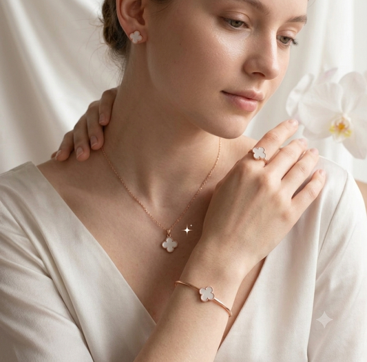 Anti Tarnish Jewellery Latest Styling Clover Jewelry Set X3622622