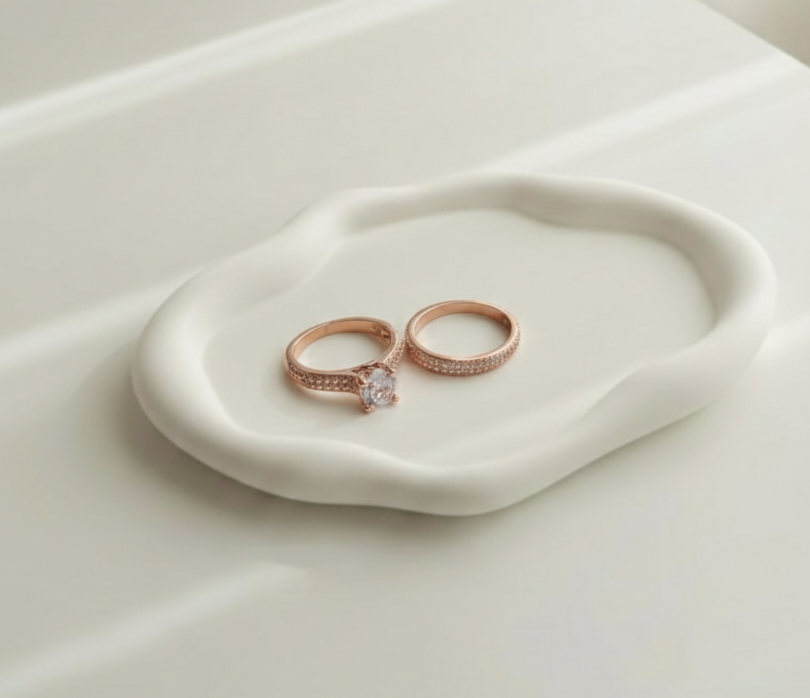 2pcs Rose Gold Colour Women's Rings S4511050