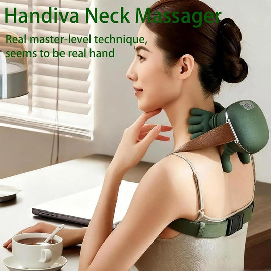 Bionic Heated Massager, Wireless Portable Neck & Back Massager