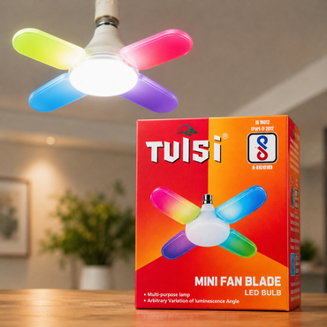 Tulsi Mini Fan Blade LED Bulb | Foldable 4 Blade Ceiling Light