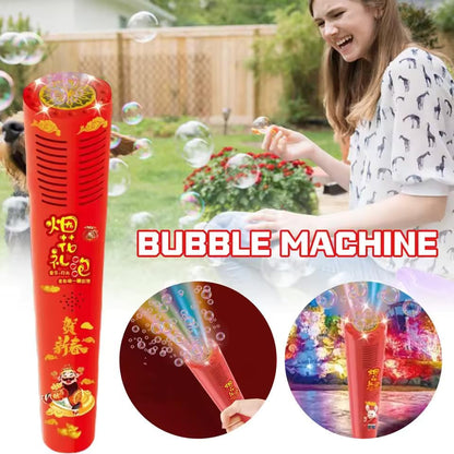 Bubble Tower Machine with LED Lights & Fireworks Sound for Kids & Parties