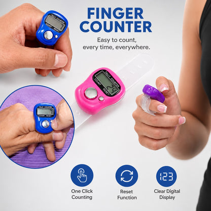 Finger Ring Digital Tally Counter with Led Display | Counter for Japa, Prayer
