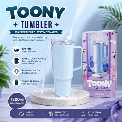 Travel Tumbler Mug – Large 1800ml Capacity with Leak-Proof Lid for Hydration