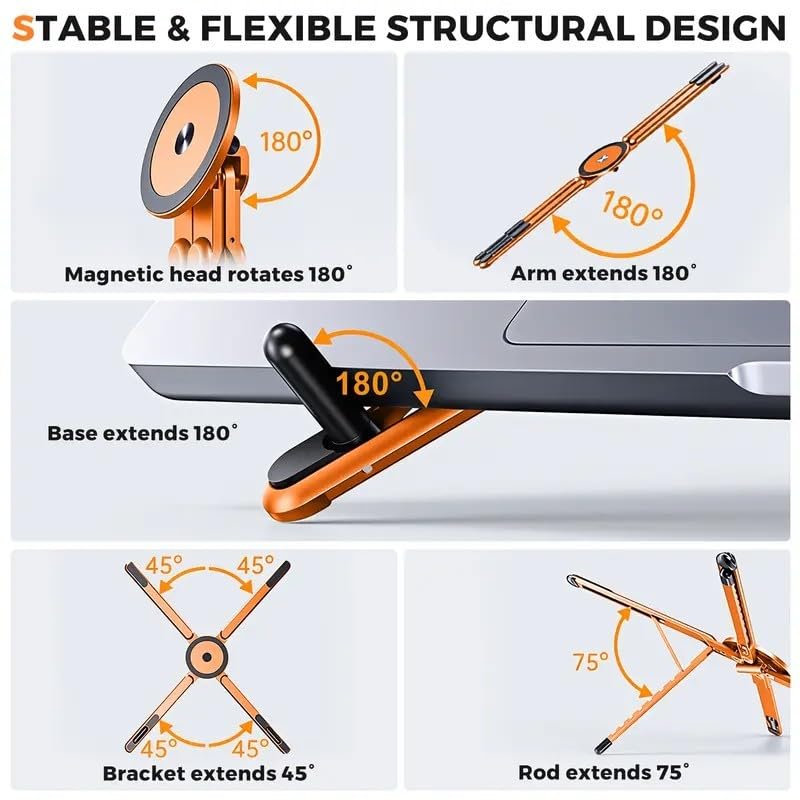3-in-1 MagLock Laptop Riser, Phone & Tablet Stand