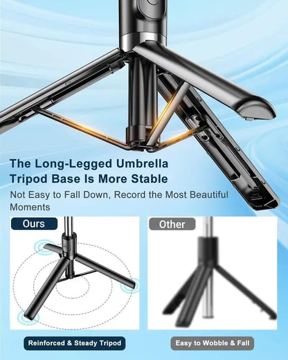 R1S-L Mini LED Fill Light 3-in-1 Tripod Selfie Stick – Multifunctional Aluminum Stand for Vlogging, Photography & Videography, Compatible with All Smartphones