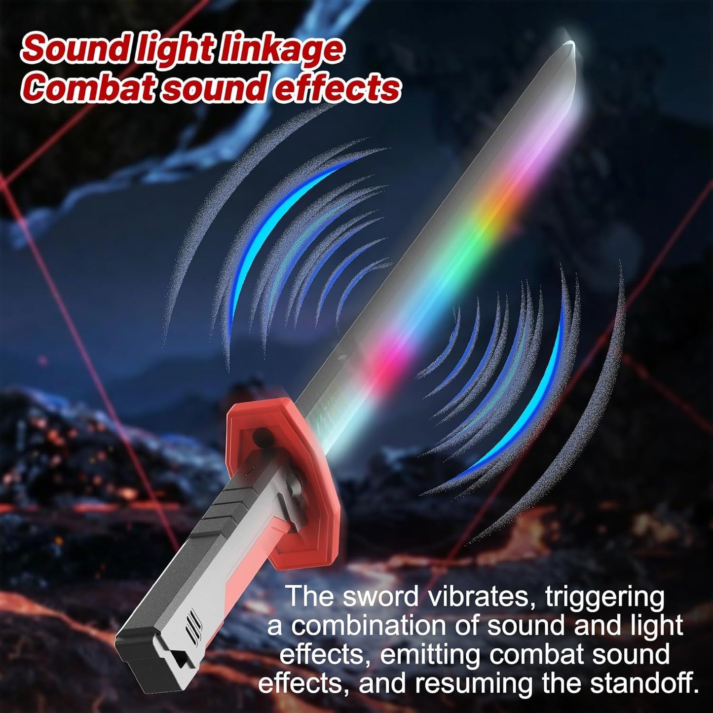 LED Sword with Smoke, Spark & Sound Effects