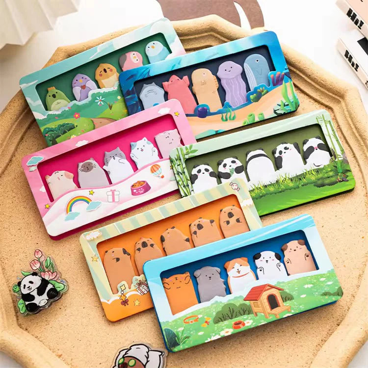 Animal Friends Bookmark Sticky Notes Set