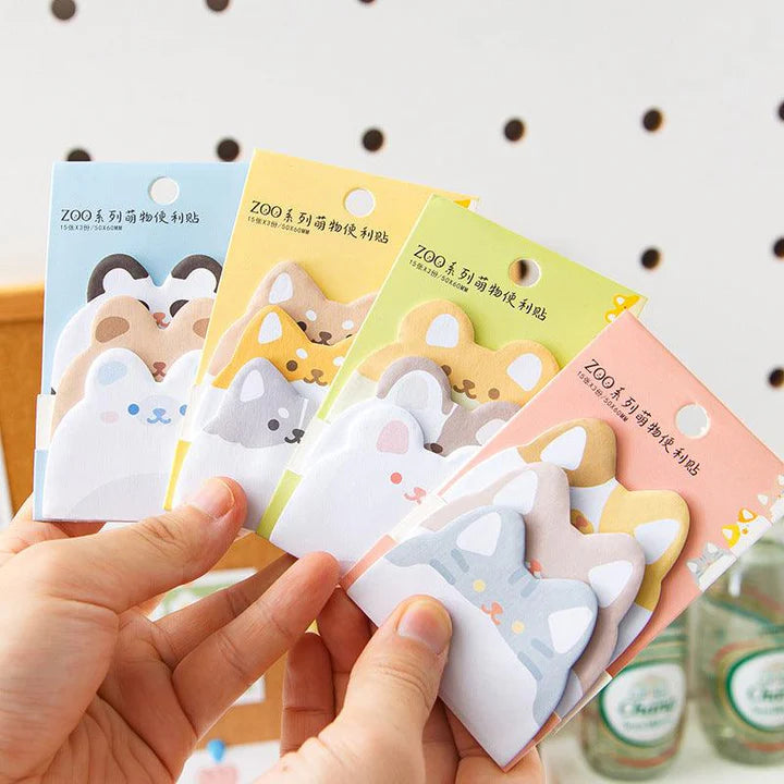 Kawaii Zoo Series Sticky Notes (Pack of 2)