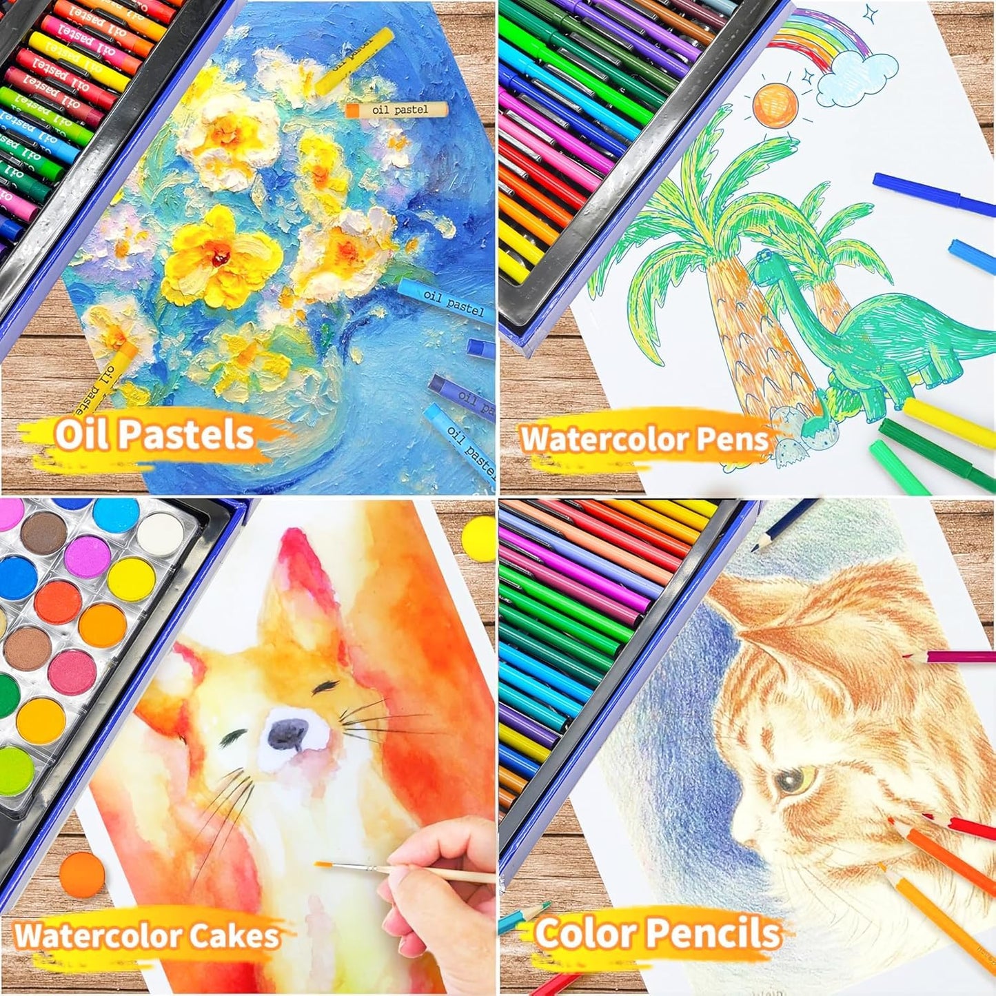 128-Piece Kids Art & Drawing Set in Portable Carry Case
