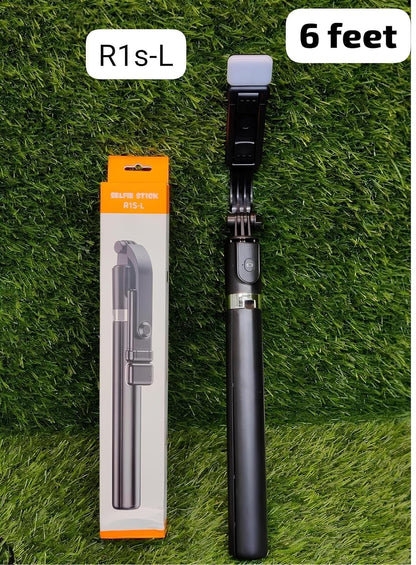 R1S-L Mini LED Fill Light 3-in-1 Tripod Selfie Stick – Multifunctional Aluminum Stand for Vlogging, Photography & Videography, Compatible with All Smartphones