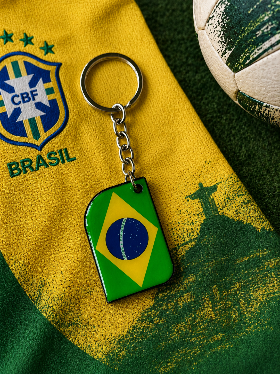 Brazil Flag Keychain – National Flag Key Ring