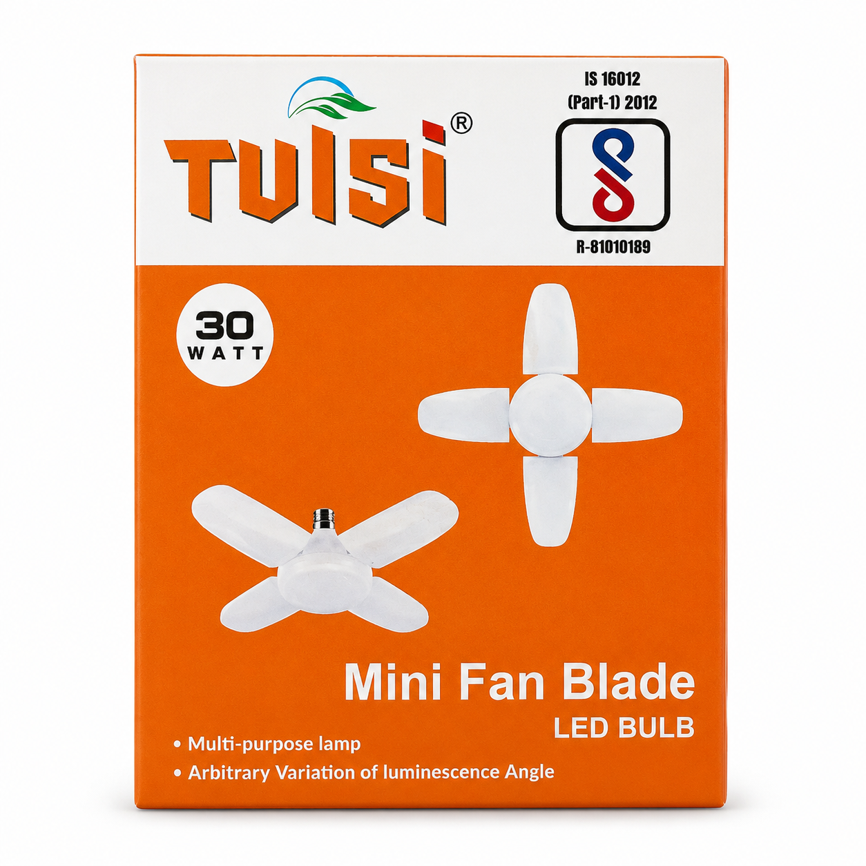 Tulsi Mini Fan Blade LED Bulb | Foldable 4 Blade Ceiling Light