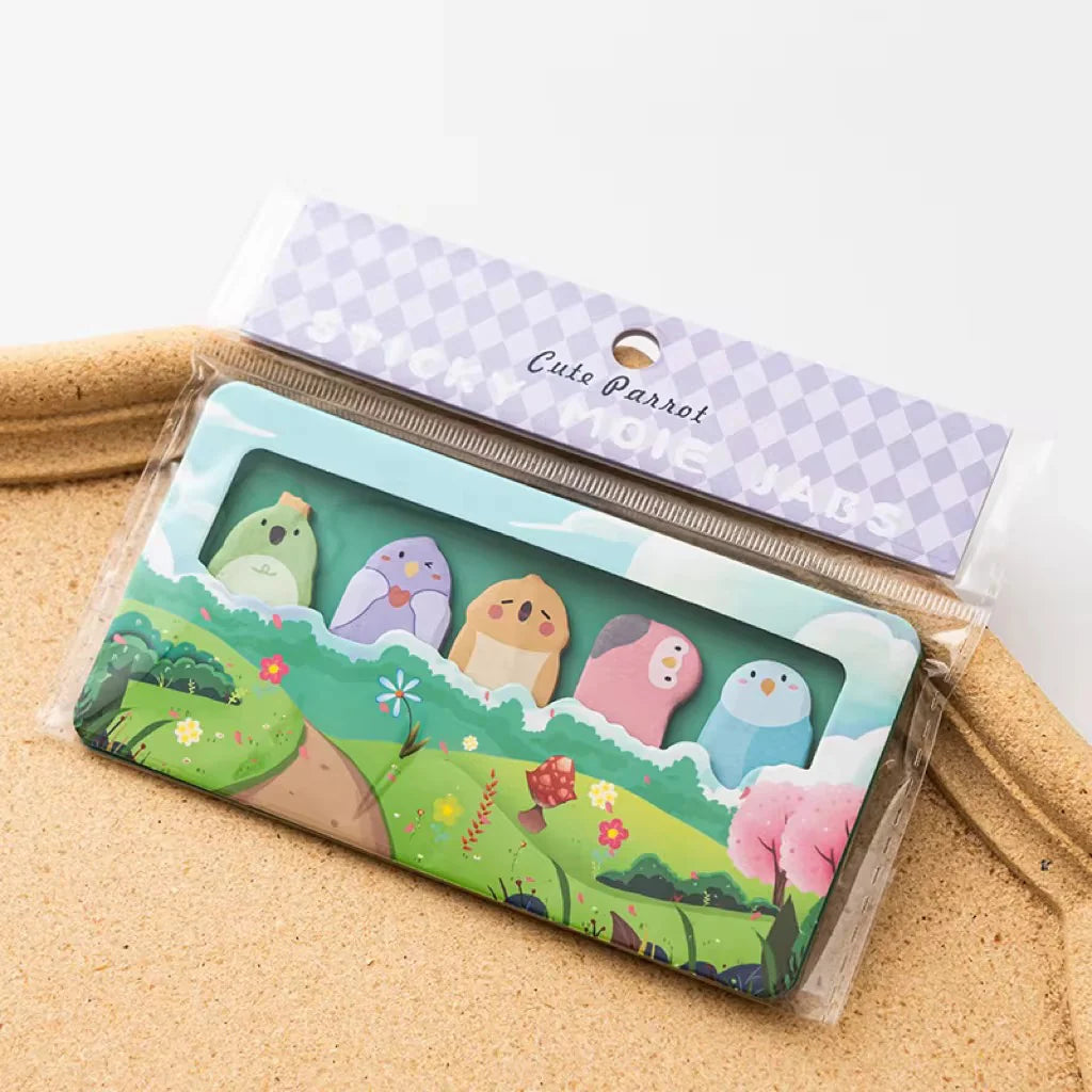 Animal Friends Bookmark Sticky Notes Set