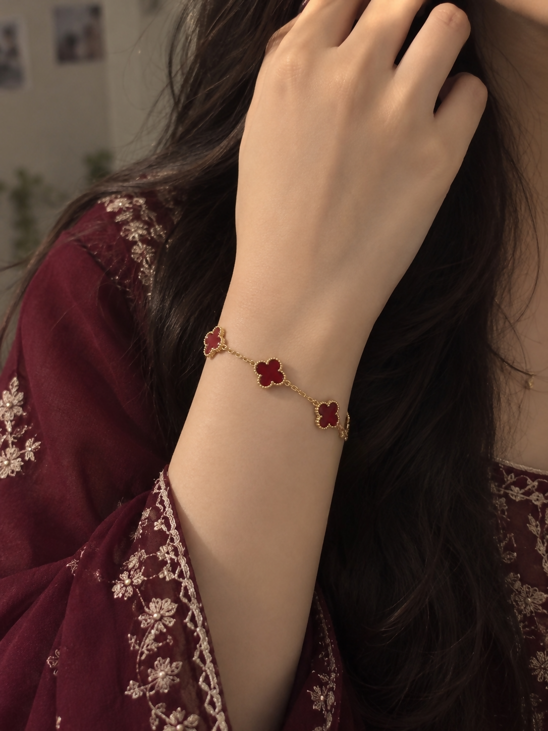 Luxury Clver Link Bracelet | Anti Tarnish Gold Plated Jewelry