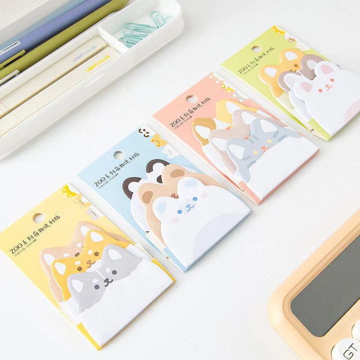 Kawaii Zoo Series Sticky Notes (Pack of 2)