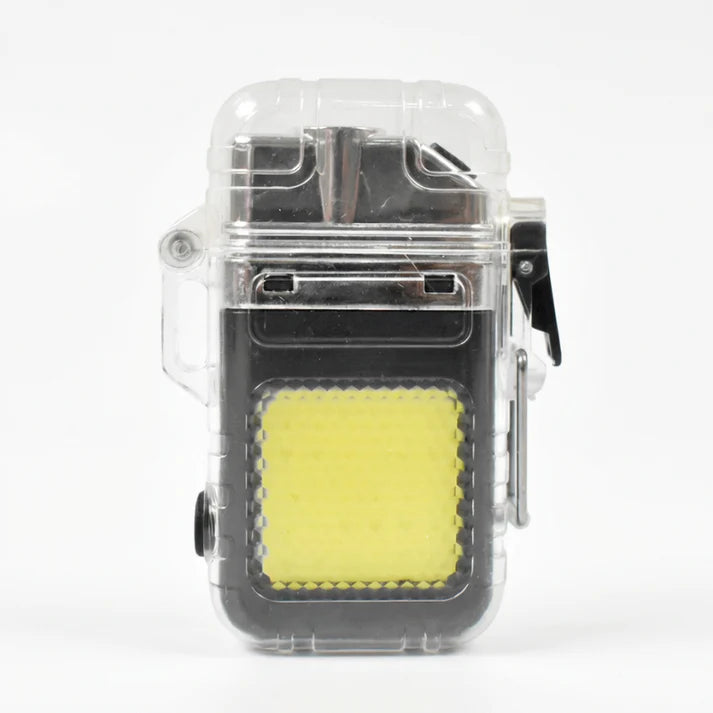 Rechargeable COB Torch Waterproof Dual ARC Lighter – LED Flashlight with Mini Work Light & Plasma Lighter