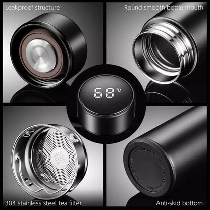 Smart Thermos Temperature Display Vacuum Bottle – 500ml