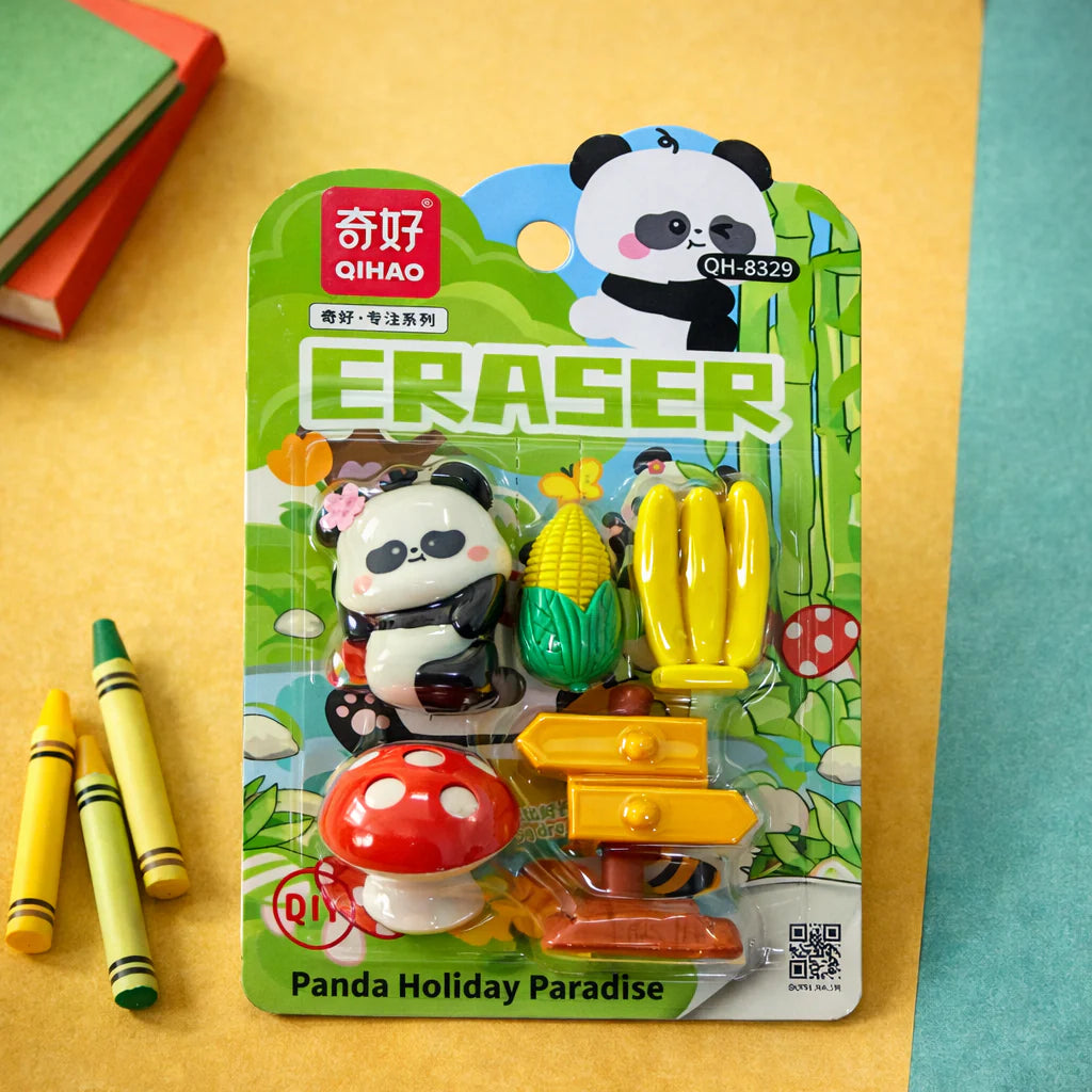 Pandaworld Paradise Eraser Pack (Assorted)