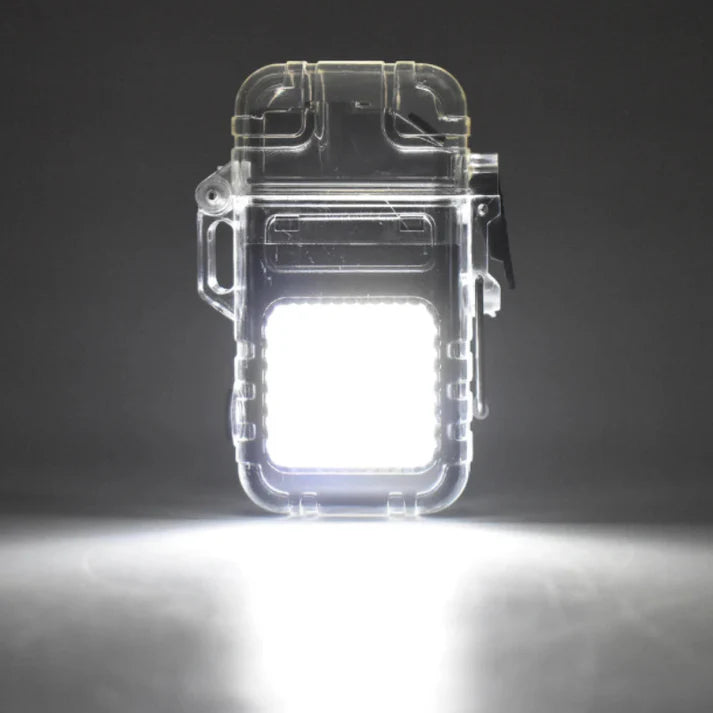 Rechargeable COB Torch Waterproof Dual ARC Lighter – LED Flashlight with Mini Work Light & Plasma Lighter