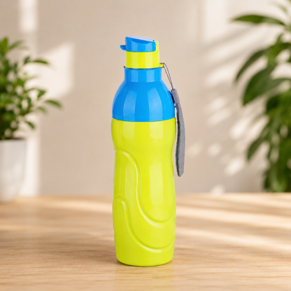 CoolJoy 1000ml Plastic Water Bottle with Carry Strap | Leakproof Sports Bottle