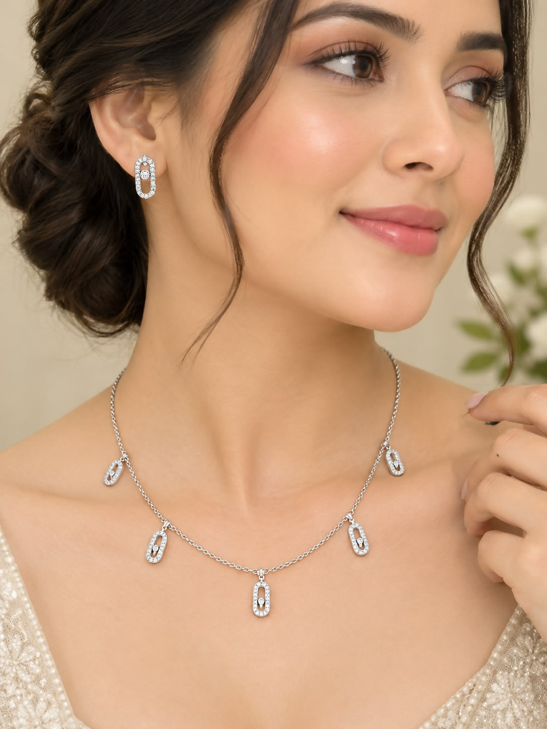Elegant Geometric Diamond Set