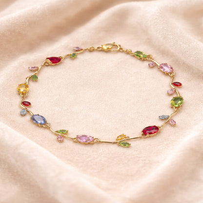 New Trendy Gold Plated Tulip Bracelet For Girls(0001)