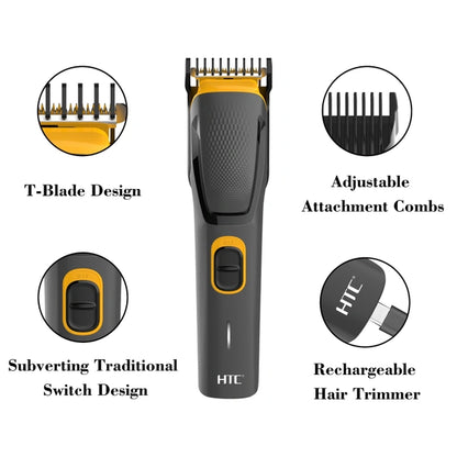 Professional Hair and Beard Trimmer USB Rechargeable HTC AT-509