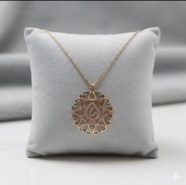 Filigree Arabic Calligraphy Pendant necklace NE004208