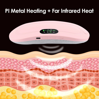 Rechargeable Electric Heating Massage Belly Wrap Belt for Cramps, Menstrual Period, Back Pain