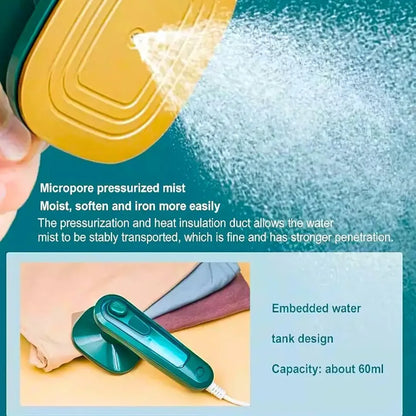 Portable Travel Garment Steamer & Mini Iron – Handheld Dry & Wet Clothes Iron for Outing & Home
