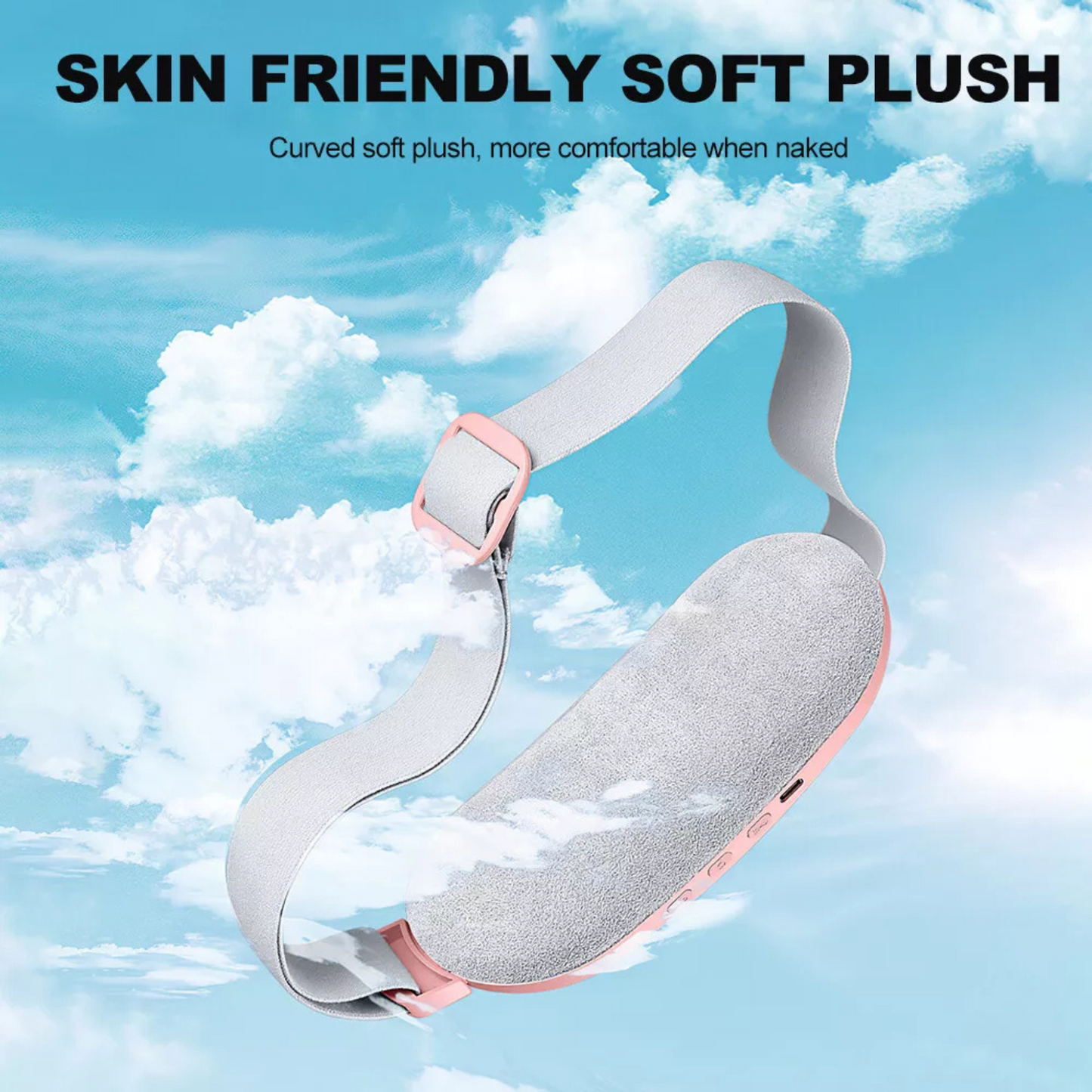 Rechargeable Electric Heating Massage Belly Wrap Belt for Cramps, Menstrual Period, Back Pain