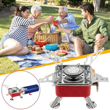 Mini Camping Gas Stove, Portable Card Type Stove With Folding Furnace