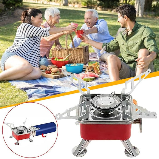 Mini Camping Gas Stove, Portable Card Type Stove With Folding Furnace