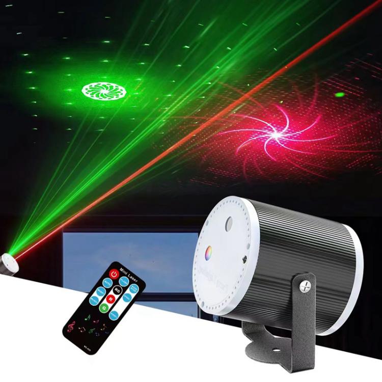 Mini Cylinder DJ Disco Laser Light with 16 Patterns & 4 Modes USB-Powered Party Light for Weddings,Clubs & Events