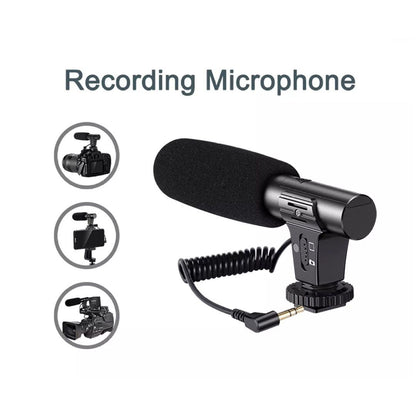 AY-49 Video Making Vlog Tripod Kit With Microphone and Light For Live Broadcast