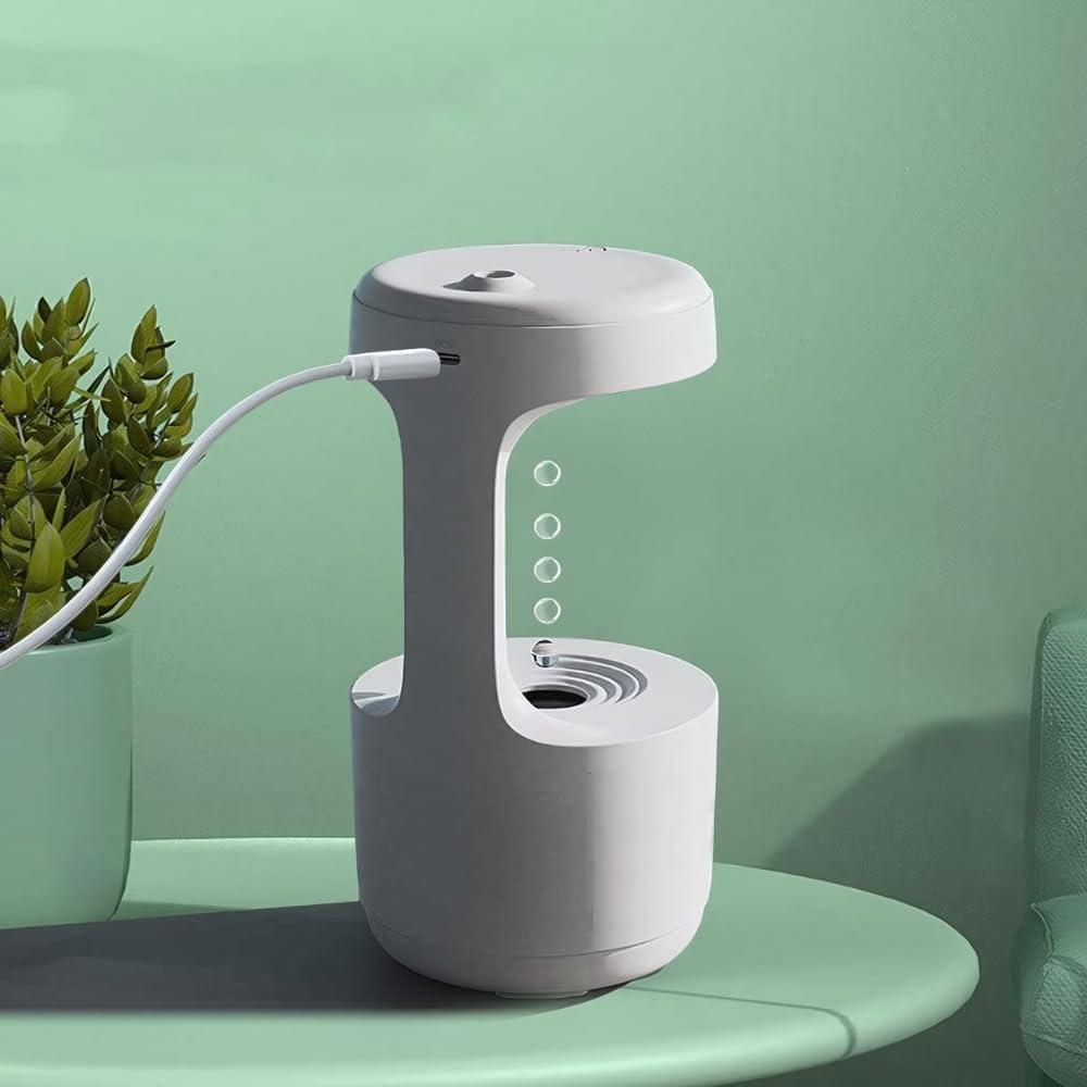 Anti-Gravity LED Aroma Humidifier with Floating Water Droplet Effect