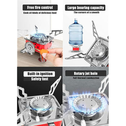 Mini Camping Gas Stove, Portable Card Type Stove With Folding Furnace