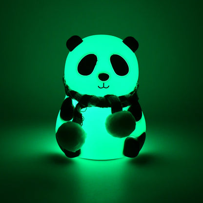 Cute Panda LED Bedside Night Light – 7-Color Touch Control