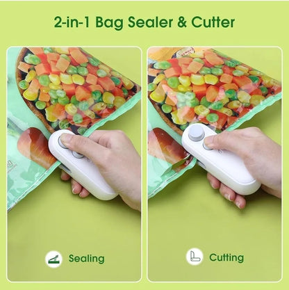 Portable Mini Packet Sealer for Food & Snacks –Rechargeable Mini Handheld Food Sealer