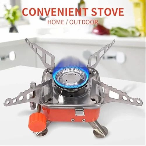 Mini Camping Gas Stove, Portable Card Type Stove With Folding Furnace