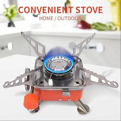 Mini Camping Gas Stove, Portable Card Type Stove With Folding Furnace