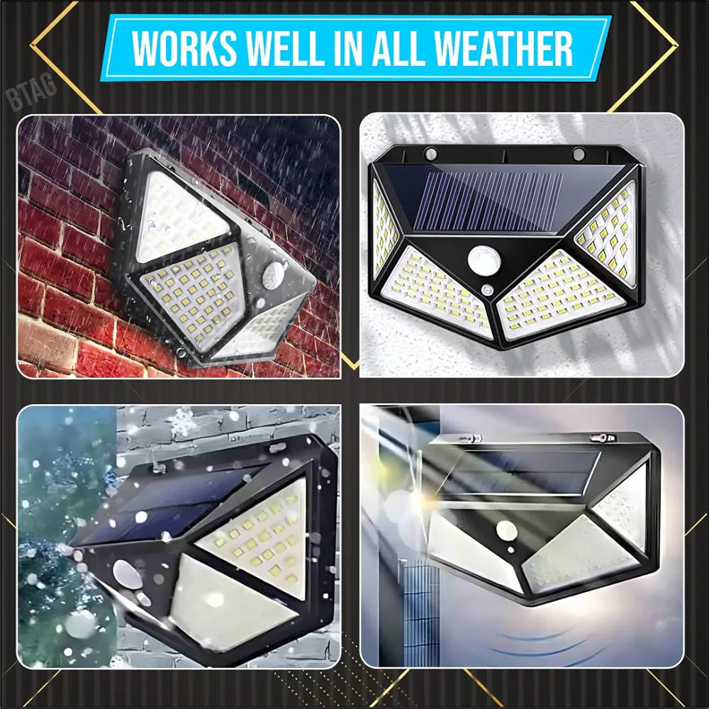 Solar-Powered LED Security Wall Light – Motion Sensor, Waterproof, 120° Wide Angle, Wireless Outdoor Lamp