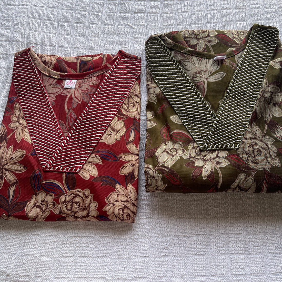 Floral Print Rayon Kurta & Palazzo Set (CS678)