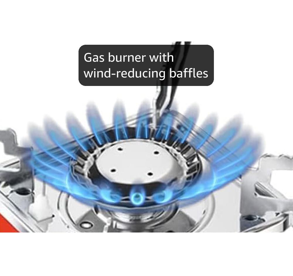 Mini Camping Gas Stove, Portable Card Type Stove With Folding Furnace