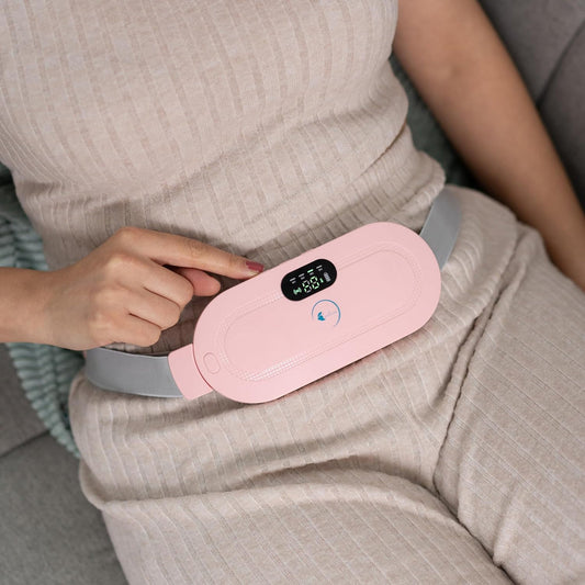 Rechargeable Electric Heating Massage Belly Wrap Belt for Cramps, Menstrual Period, Back Pain