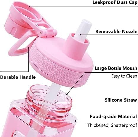 Kawaii Sipper Bottle 900ml with Removable Straw & Handle