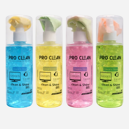 Pre Cleaner Clean & Shine Gel 225ml – Multipurpose Electronic Cleaner for LCD Screens, Laptops, Mobiles & Cameras (1 Pc Assorted)